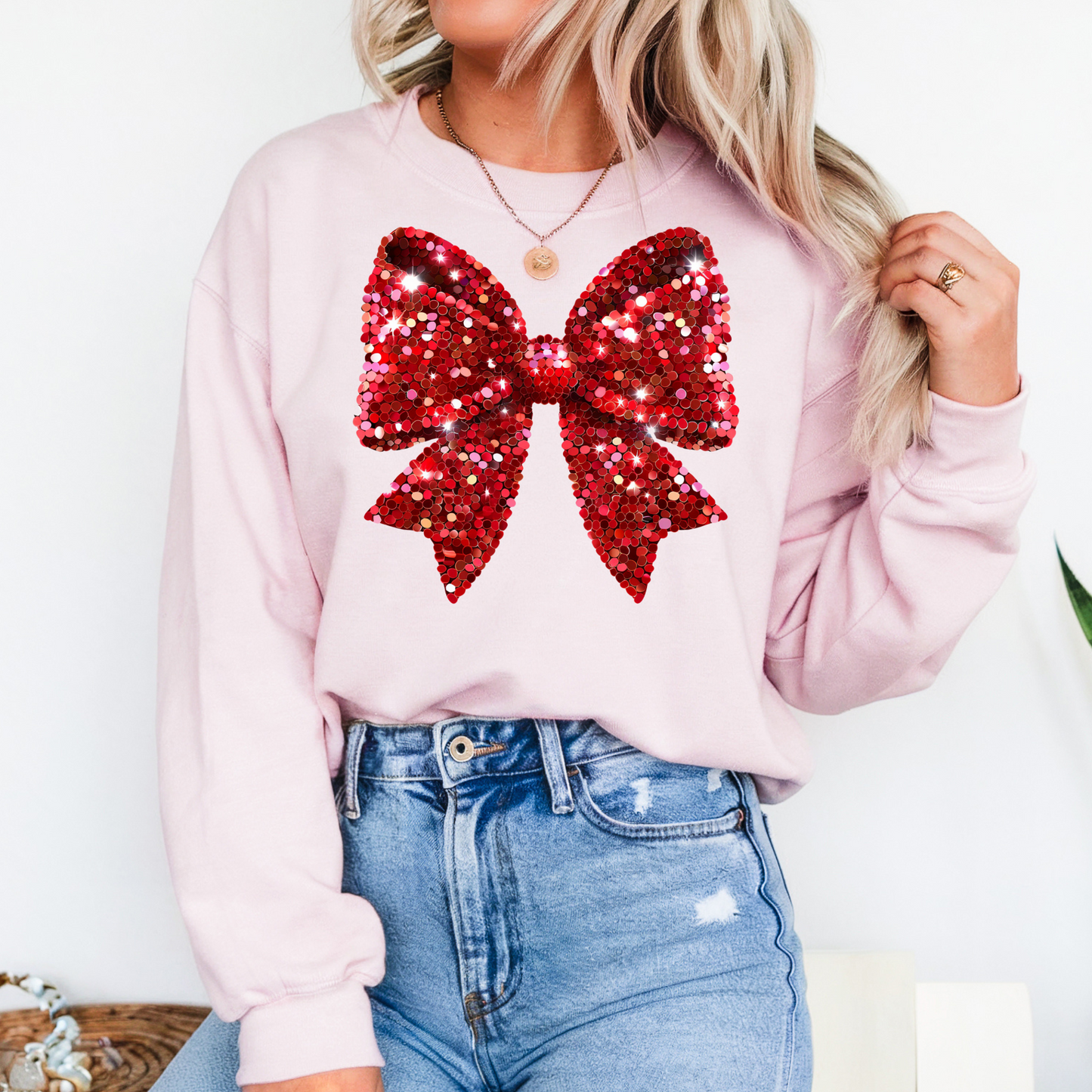 Sparkly Red Bow